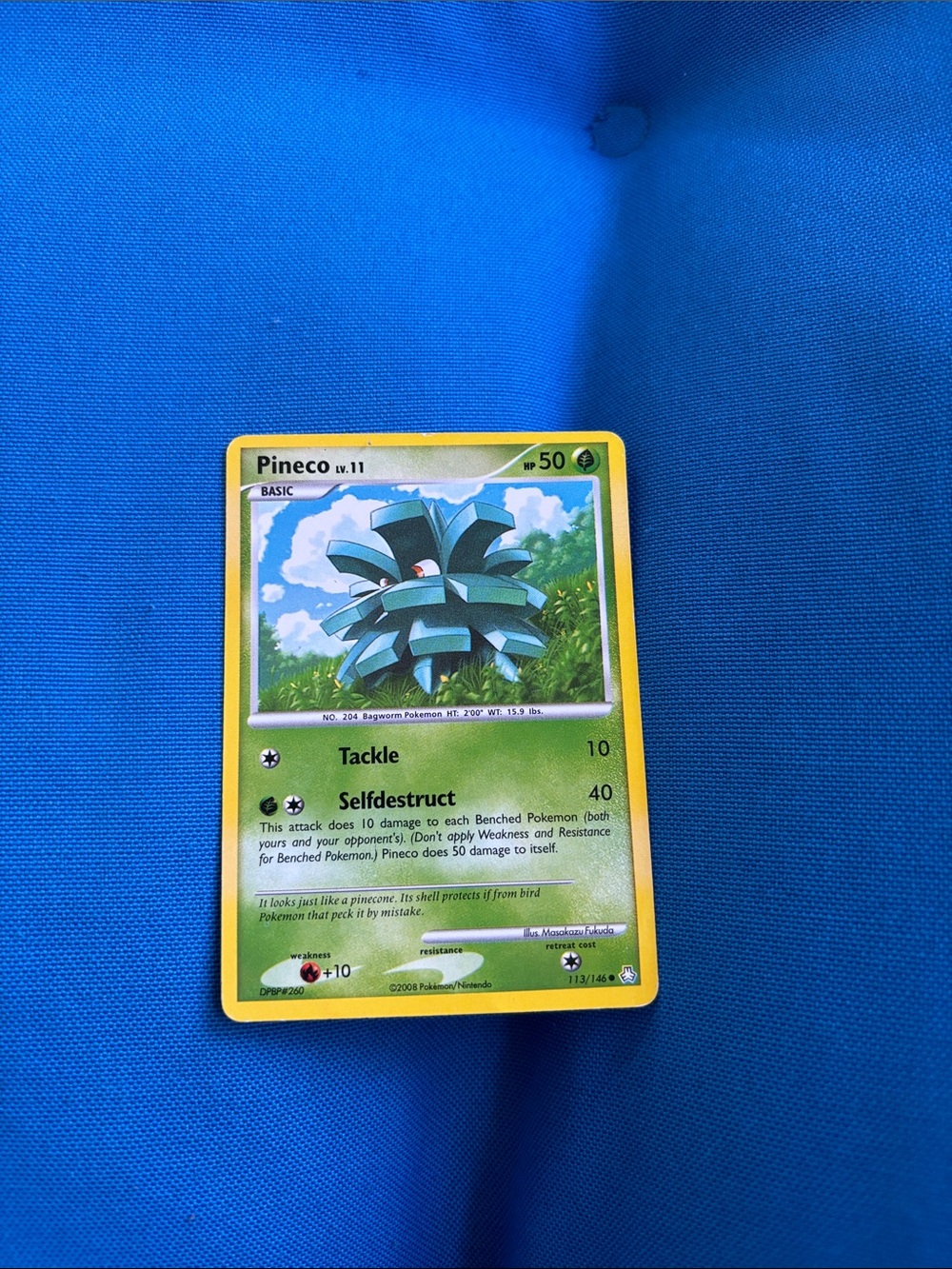 Pokémon Cards Pineco HP 50 2008 Grass Type Pokemon NWOTS